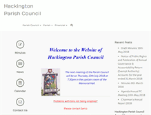 Tablet Screenshot of hackingtonpc.kentparishes.gov.uk