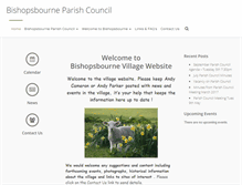 Tablet Screenshot of bishopsbournepc.kentparishes.gov.uk