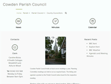 Tablet Screenshot of cowdenpc.kentparishes.gov.uk