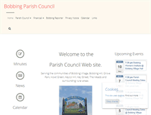 Tablet Screenshot of bobbingpc.kentparishes.gov.uk